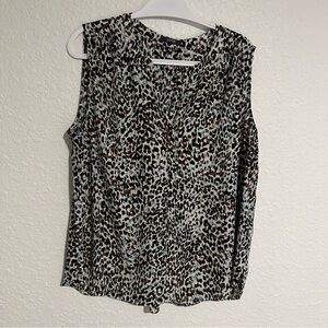 NYDJ Animal Print Sleeveless Blouse